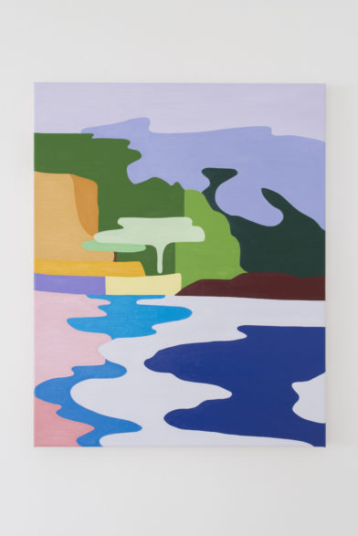 Bolinas Coast with Ginkgo Tree (Lavande Ciel)