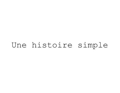 image une histoire simple