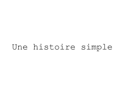 image une histoire simple