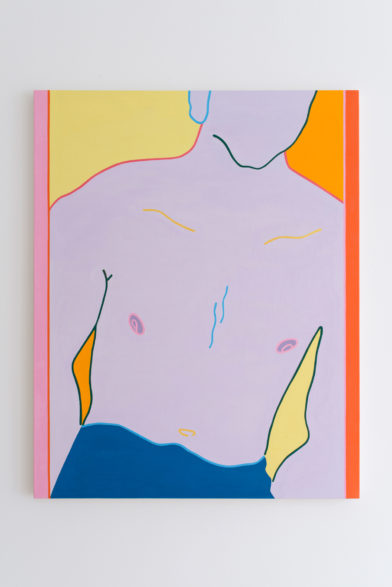 Lavender Torso, Forward Leaning (Multi-Color Outline)