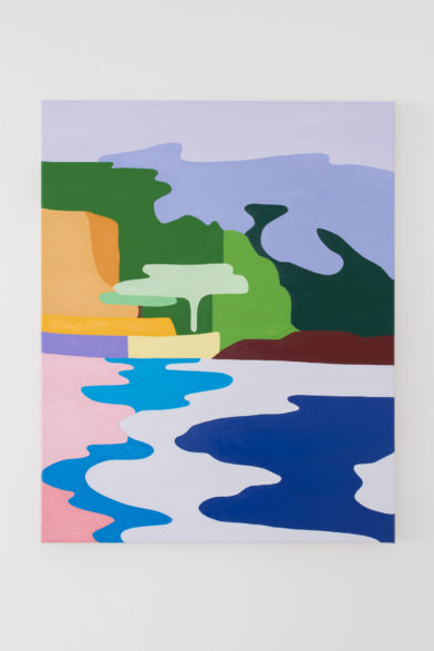 Bolinas Coast with Ginkgo Tree (Lavande Ciel)