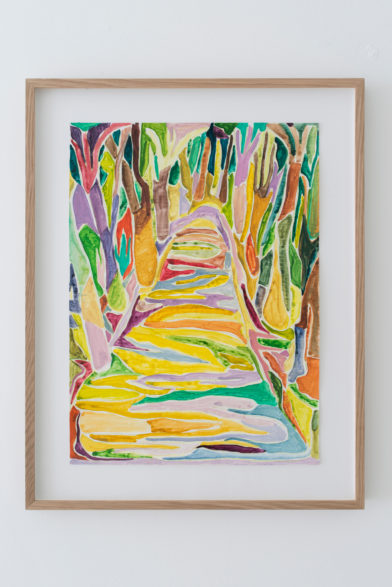 Forest Canopy at Pontagny, France (Bourgogne, watercolor #6)