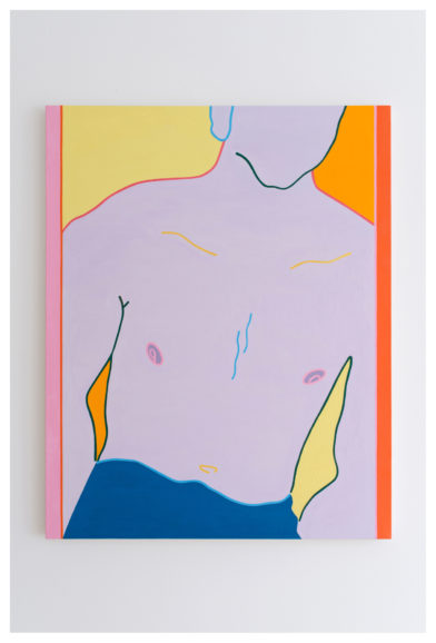 Lavender Torso, Forward Leaning (Multi-Color Outline)