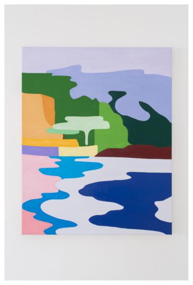 Bolinas Coast with Ginkgo Tree (Lavande Ciel)