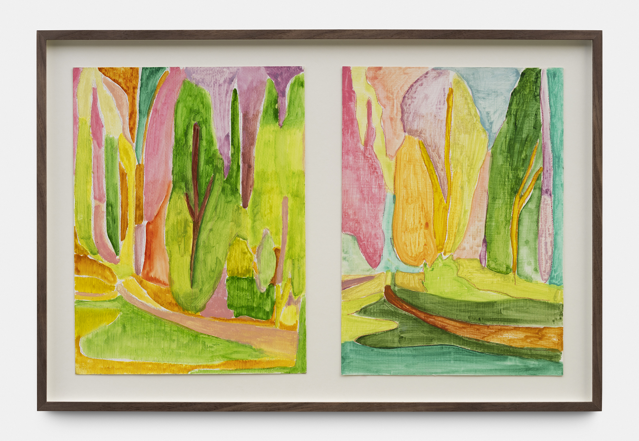 Multi-Colored Watercolor Study at Parc Foret #1 & #2