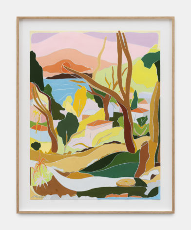 Forest View at Bordighera, Italie with Multi-colored Sunset (Large)