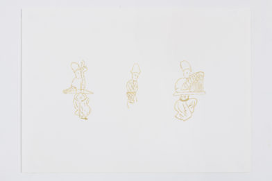 Musicians and their Instruments (3 figures, gold)