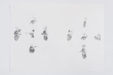 Musicians and their Instruments (2 x 5 figures, pencil)