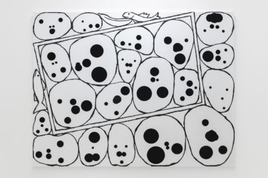 with mirror, banana, fish